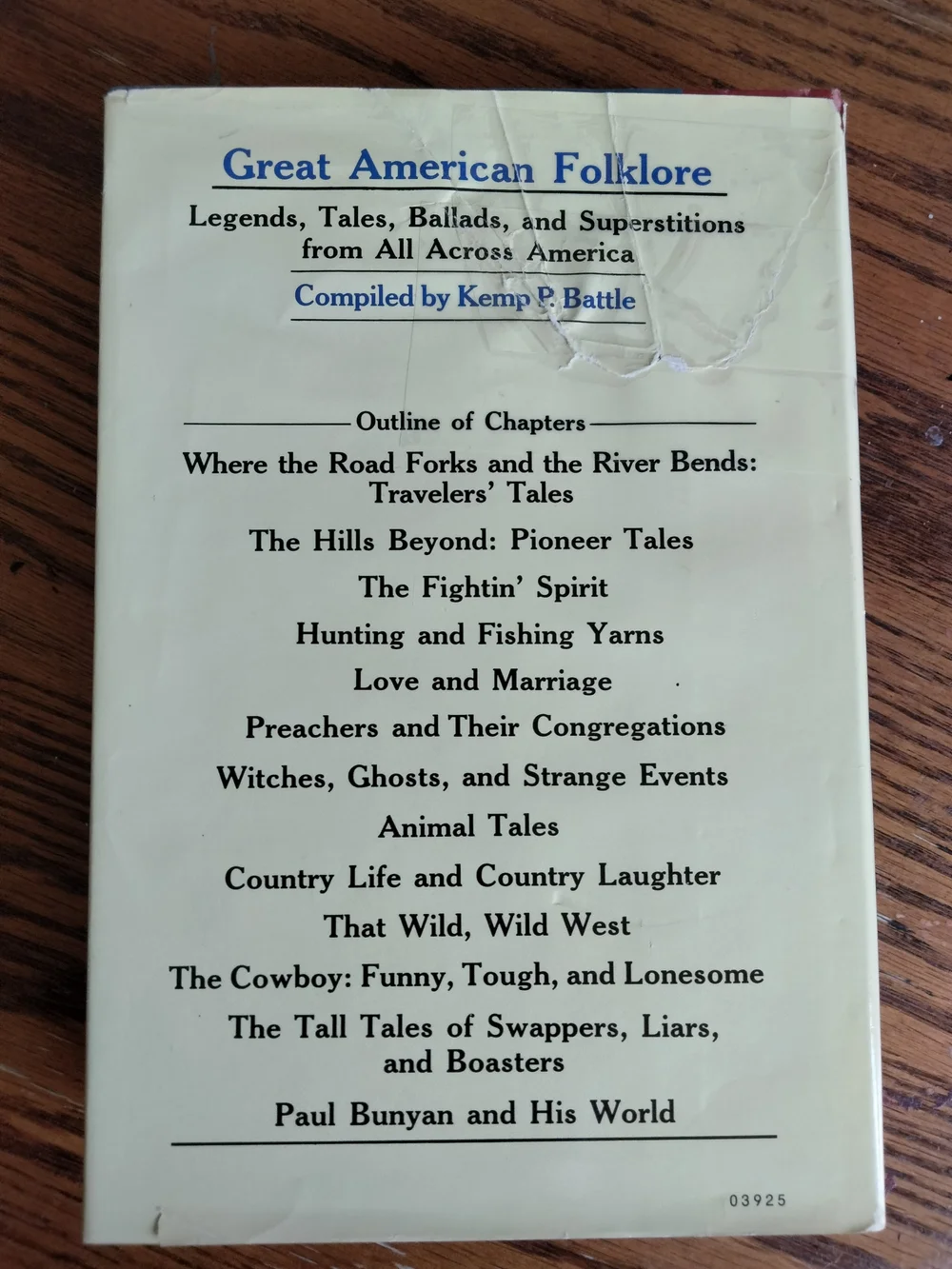 Book Club Edition, Great American Folklore, Hardcover by Kemp P. Battle